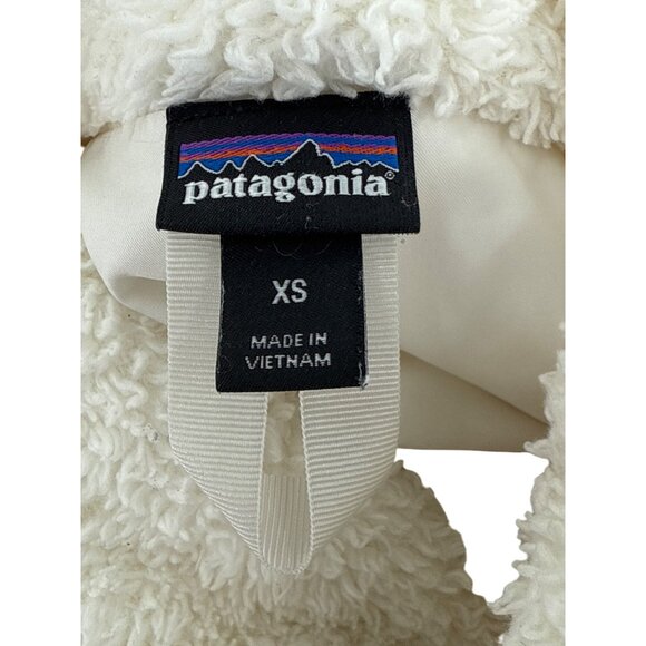 Patagonia Los Gatos Womens Cream Sherpa Fleece Full-Zip Jacket XS - Picture 6 of 10